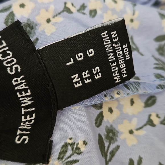 Blue floral mini dress - Picture 3 of 5